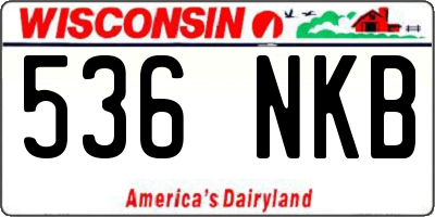 WI license plate 536NKB