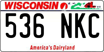 WI license plate 536NKC