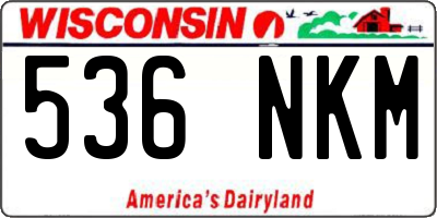 WI license plate 536NKM