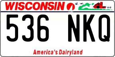 WI license plate 536NKQ