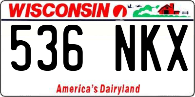 WI license plate 536NKX