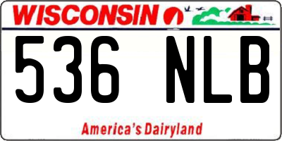 WI license plate 536NLB