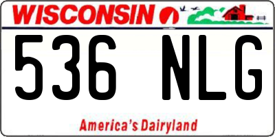 WI license plate 536NLG
