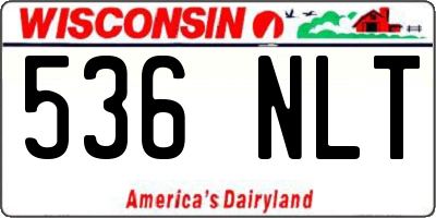 WI license plate 536NLT