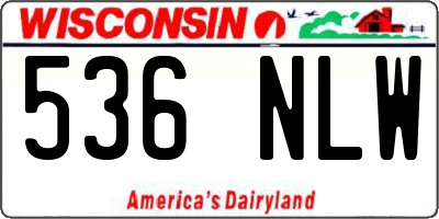 WI license plate 536NLW