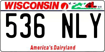 WI license plate 536NLY