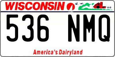 WI license plate 536NMQ