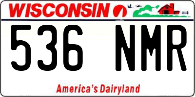 WI license plate 536NMR