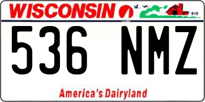 WI license plate 536NMZ