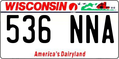 WI license plate 536NNA