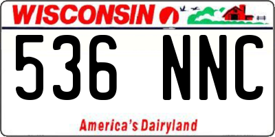 WI license plate 536NNC