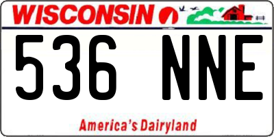 WI license plate 536NNE