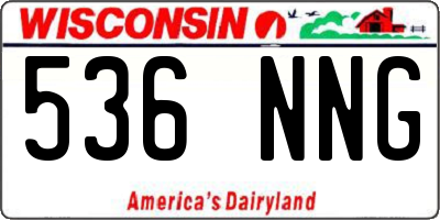 WI license plate 536NNG