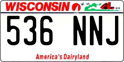 WI license plate 536NNJ