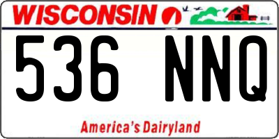 WI license plate 536NNQ