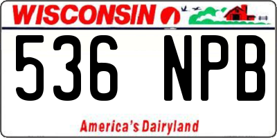 WI license plate 536NPB