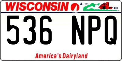 WI license plate 536NPQ