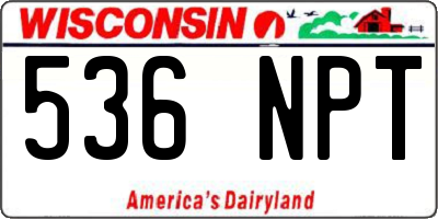 WI license plate 536NPT