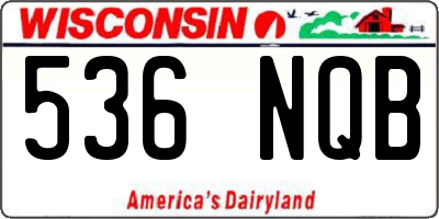 WI license plate 536NQB