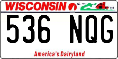WI license plate 536NQG