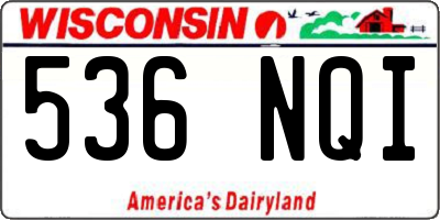 WI license plate 536NQI
