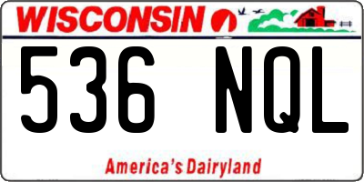 WI license plate 536NQL