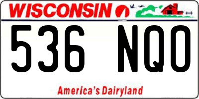 WI license plate 536NQO