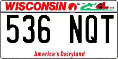 WI license plate 536NQT