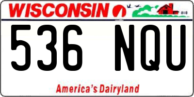 WI license plate 536NQU