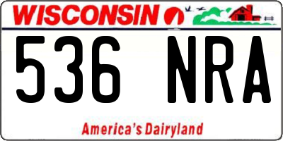 WI license plate 536NRA