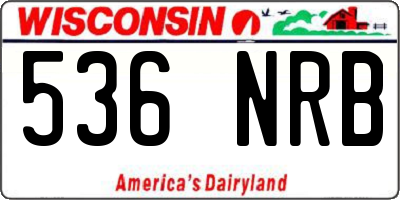 WI license plate 536NRB