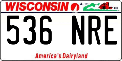 WI license plate 536NRE