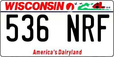 WI license plate 536NRF