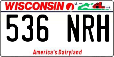 WI license plate 536NRH