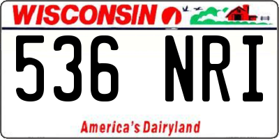 WI license plate 536NRI