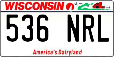 WI license plate 536NRL