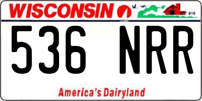 WI license plate 536NRR