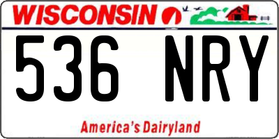 WI license plate 536NRY