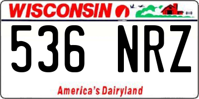 WI license plate 536NRZ