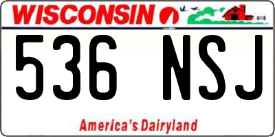 WI license plate 536NSJ