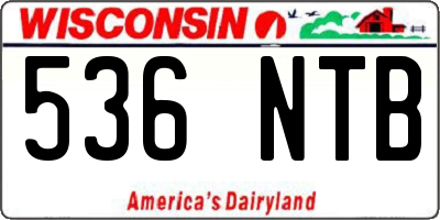WI license plate 536NTB