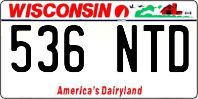 WI license plate 536NTD