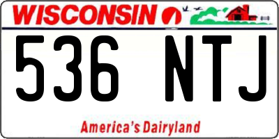 WI license plate 536NTJ