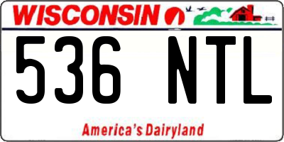 WI license plate 536NTL