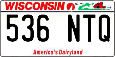 WI license plate 536NTQ