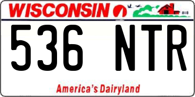 WI license plate 536NTR