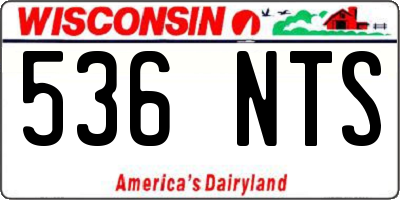 WI license plate 536NTS