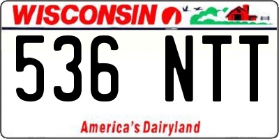 WI license plate 536NTT