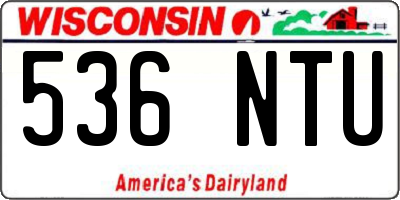 WI license plate 536NTU