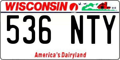 WI license plate 536NTY